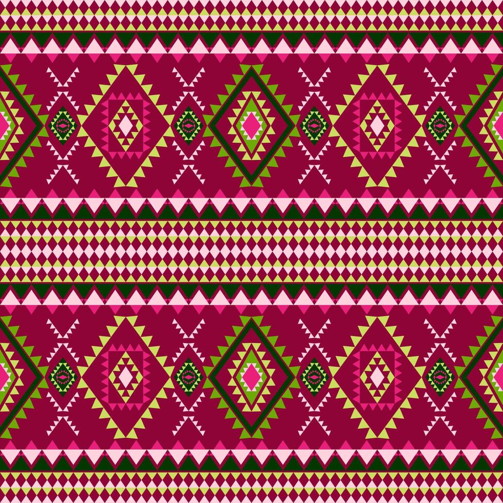 Geometric ethnic pattern with square triangle diagonal abstract ornament design for clothing fabric textiles printing, handcraft, embroidery, carpet, curtain, batik, wallpaper wrapping, vector drawing