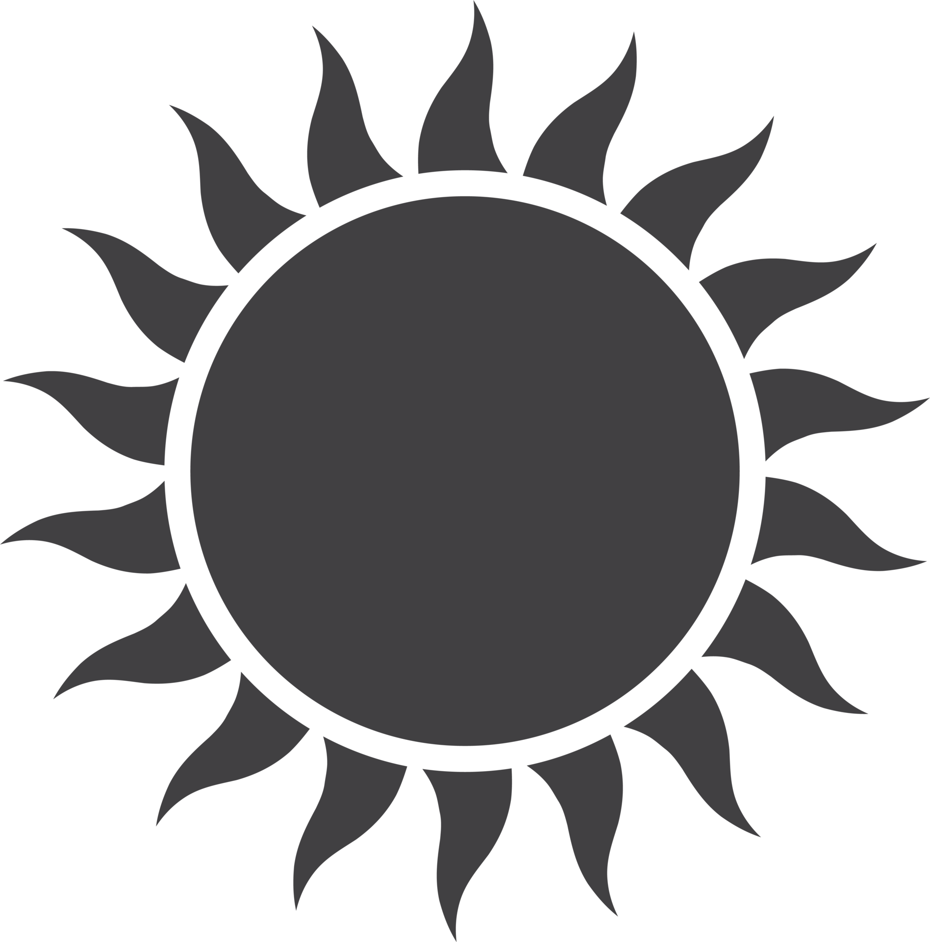 Sun Clip Art Black And White