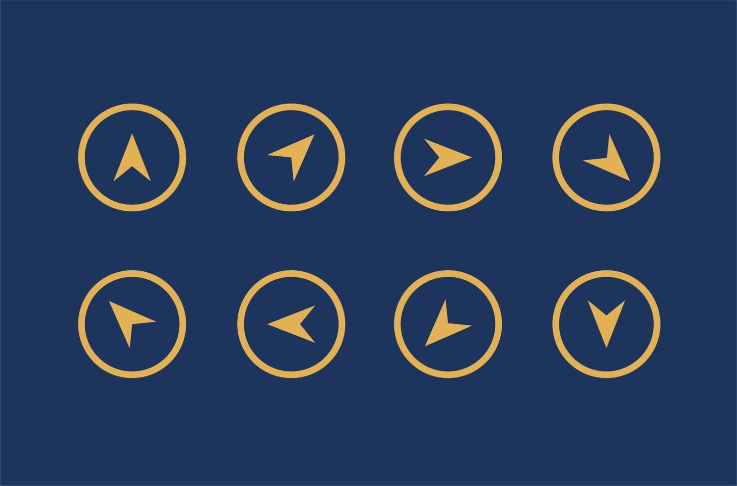 graphich design of 8 cardinal directions. neat and simple design vector
