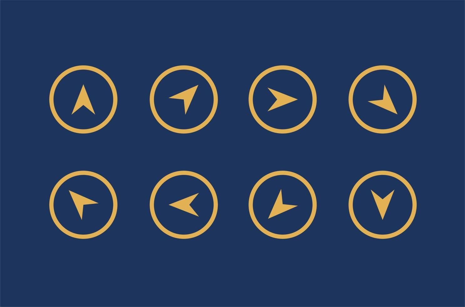 graphich design of 8 cardinal directions. neat and simple design vector