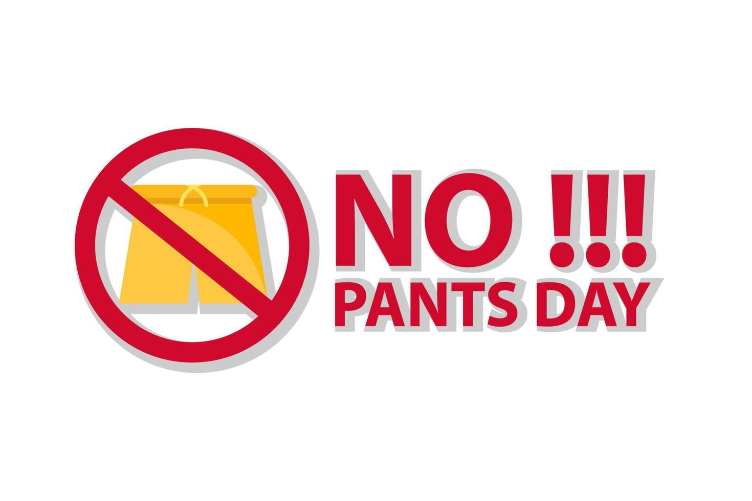 National No Pants Day vector The first Friday of May. Important day