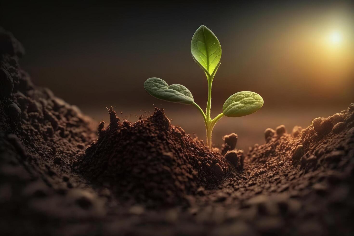 A little plant relax development in sunshine photo