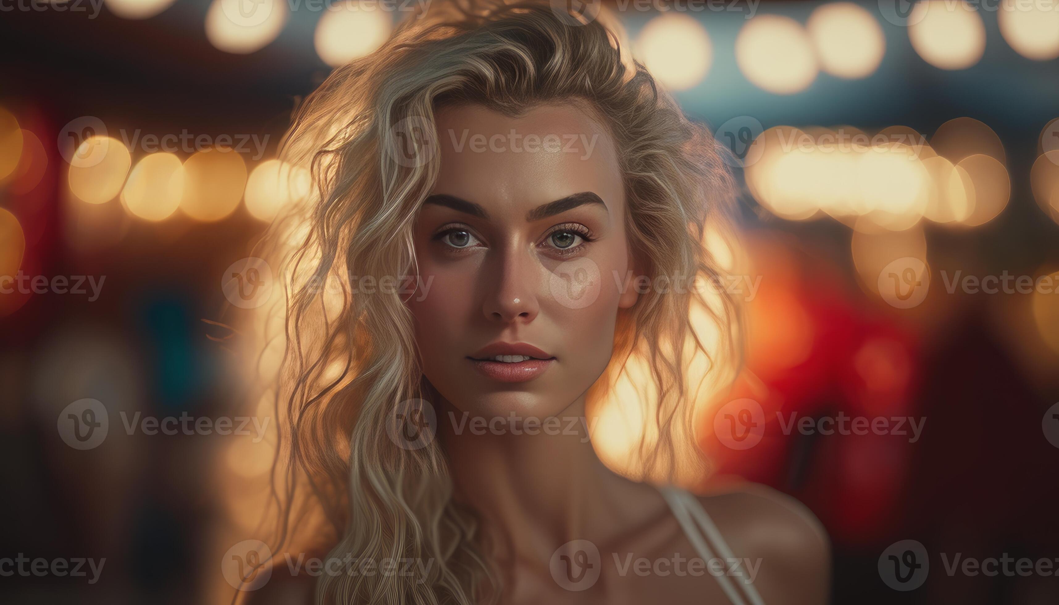 random flirty pose of a foreigner girl face image generative AI 22189811  Stock Photo at Vecteezy