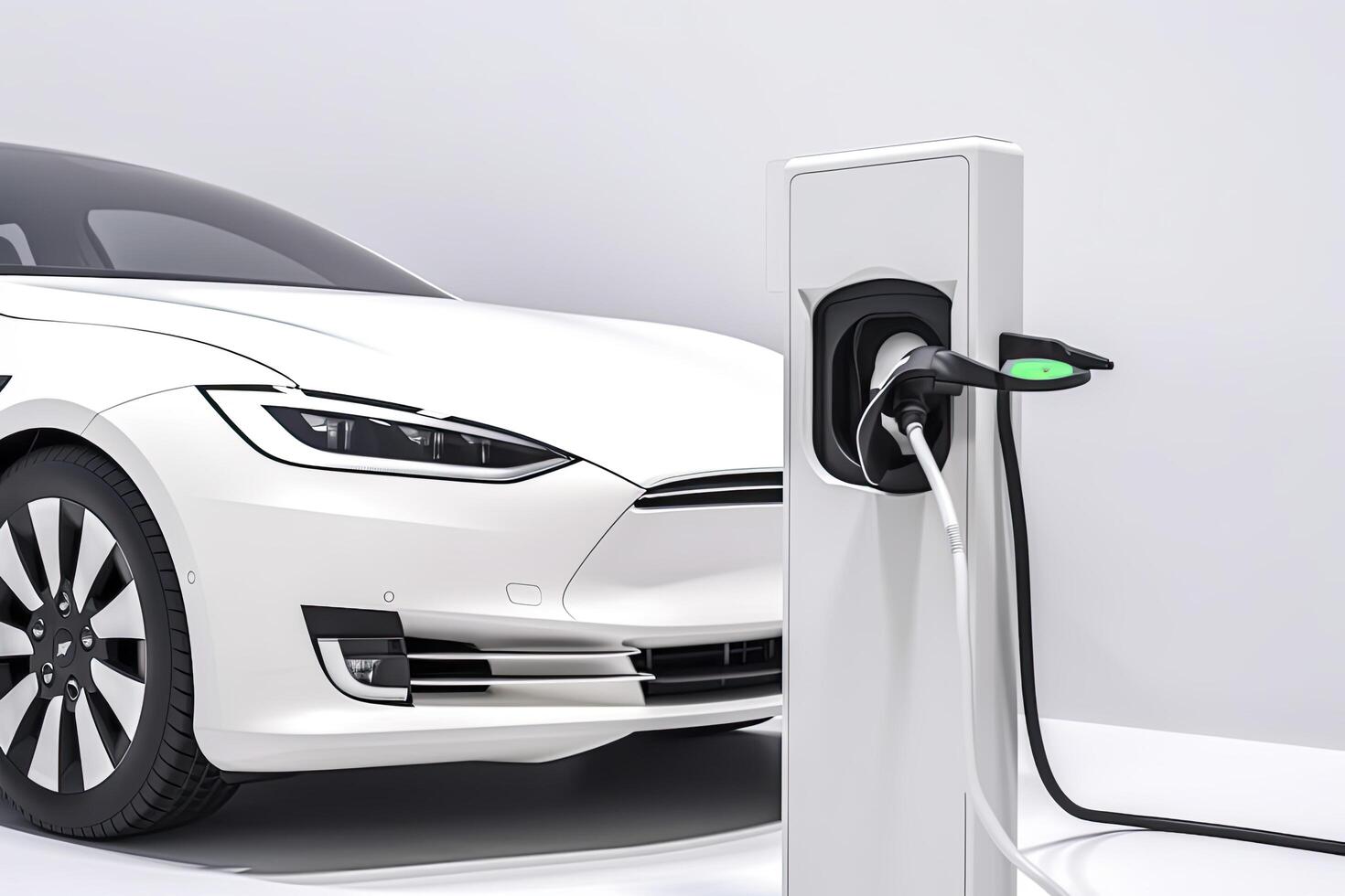 Modern and high technology of transportation electric vehicle charging photo