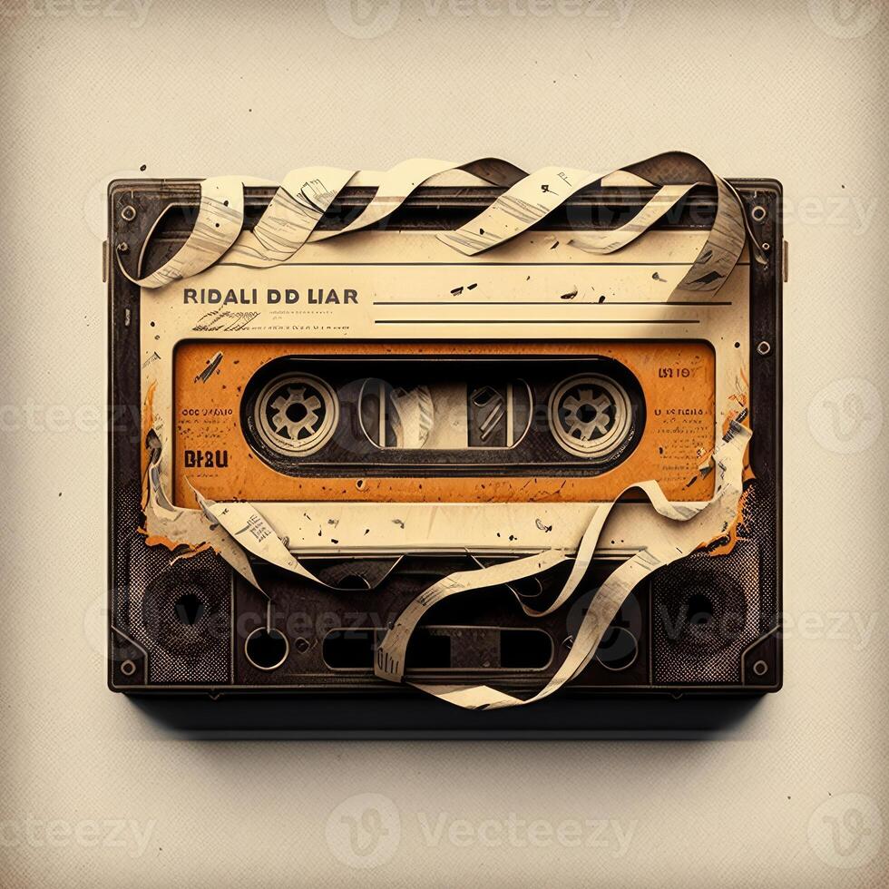 Retro cassette tape old instrument photo