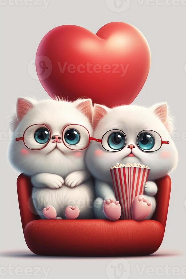 Fantastic love background two super cute Maltese dogies love concept  generative AI 22190606 Stock Photo at Vecteezy