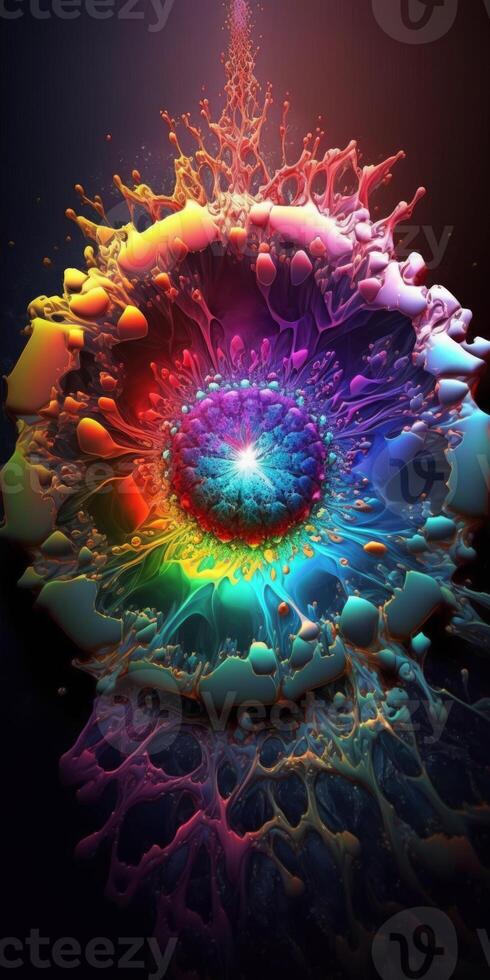 beautiful Molten Chaos Collides with Crystalized Order photo