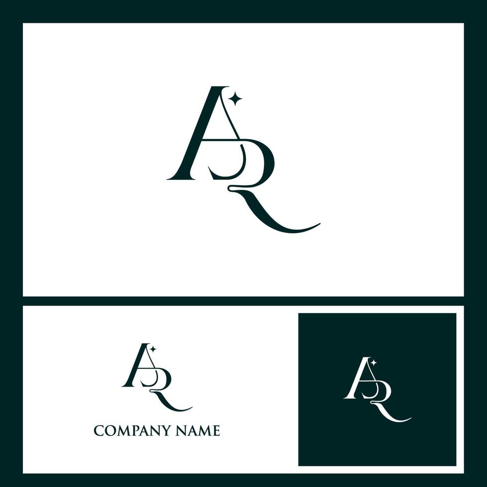 initial logo letter ar vector