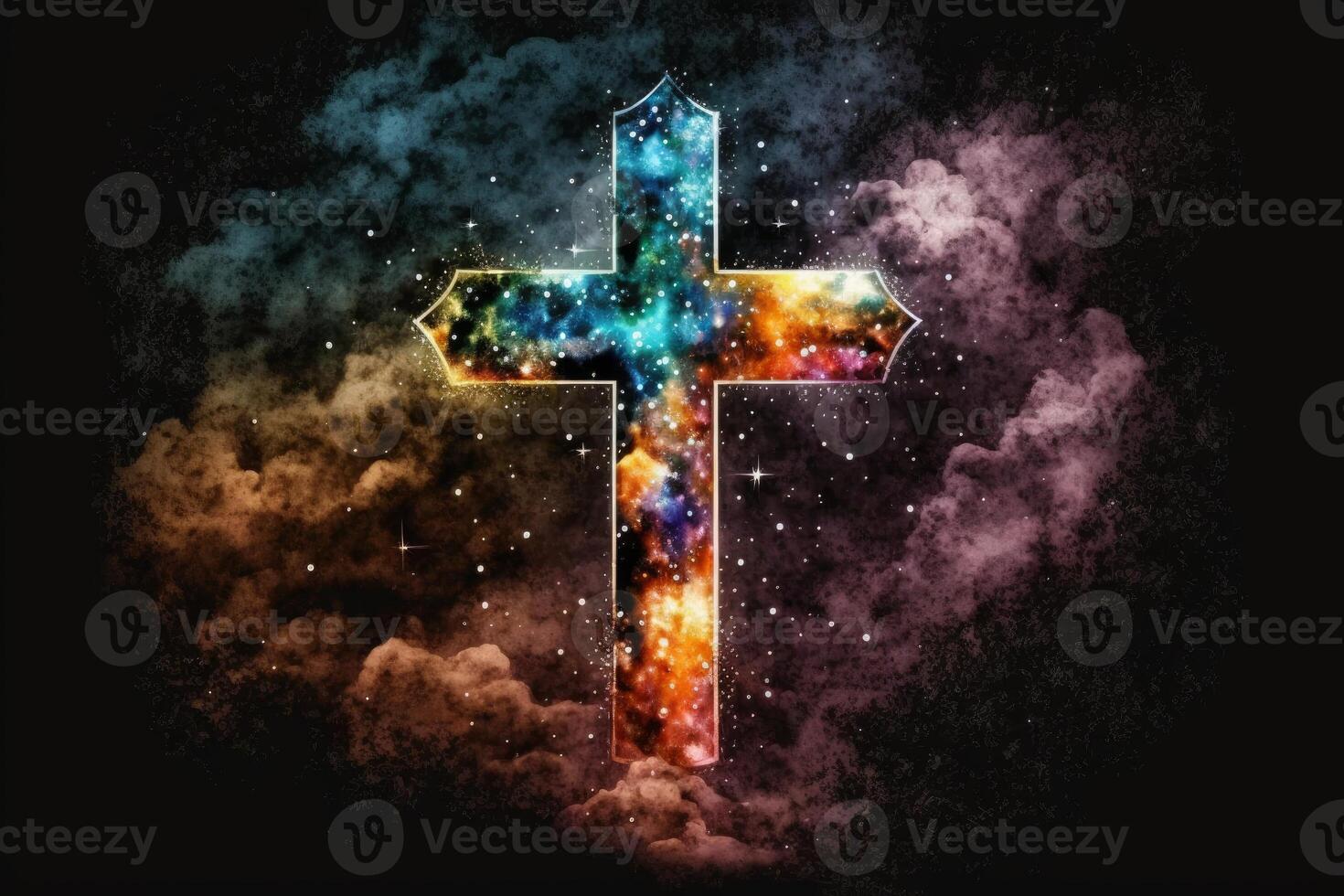 Jesus cross with galaxy background Wallpapers Download  MobCup