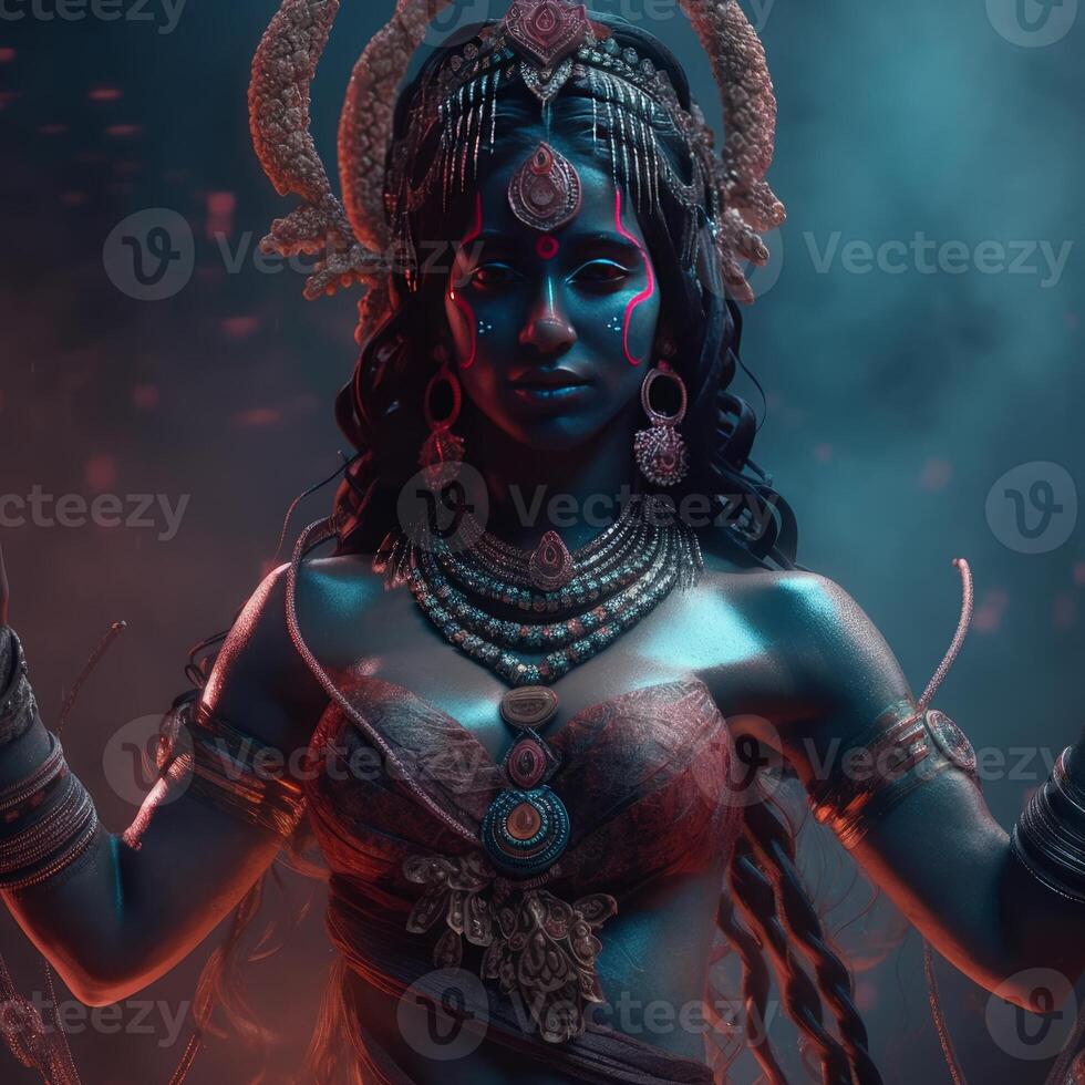 A dark portrait of kali mata photo