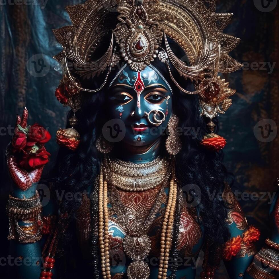 Beautiful Kali Maa full body portrait photo