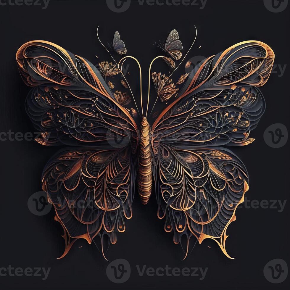 Butterflies intricate lines creative image photo