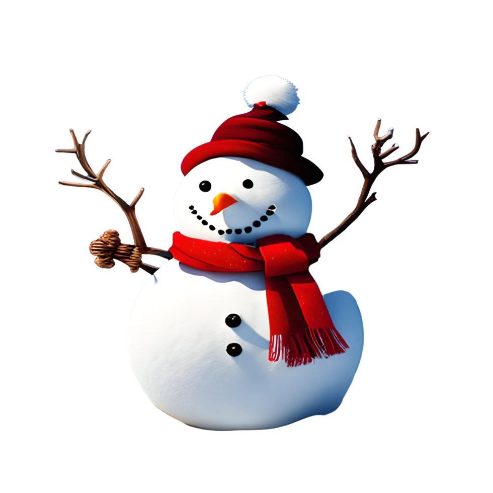 Christmas Snowman with transparent background png