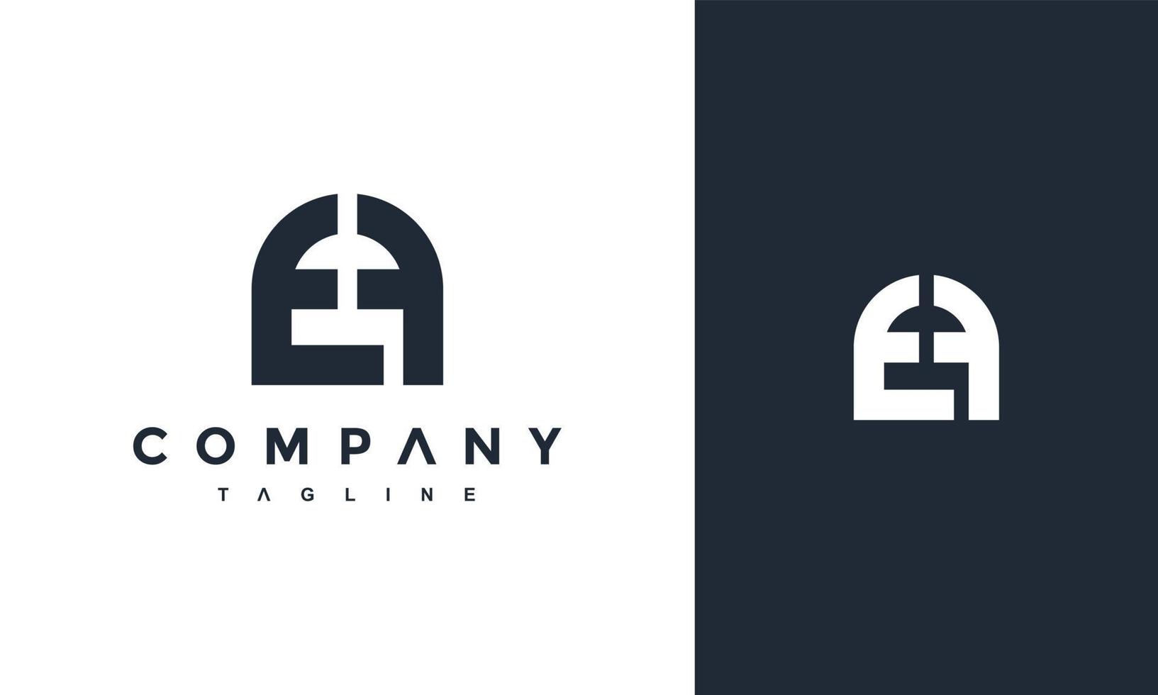 monogram letter EF logo vector