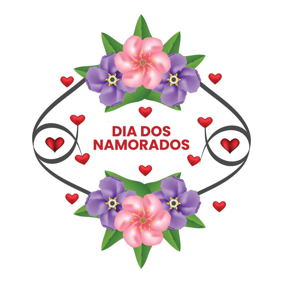 dia dos namorados tarjeta vector