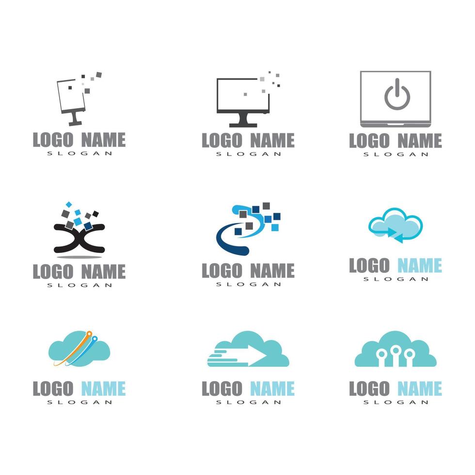 Computer Logo Template vector symbol  illustration