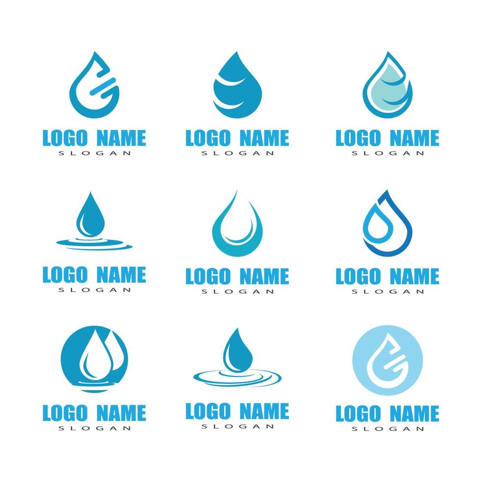 Water drop Logo Template vector illustration design