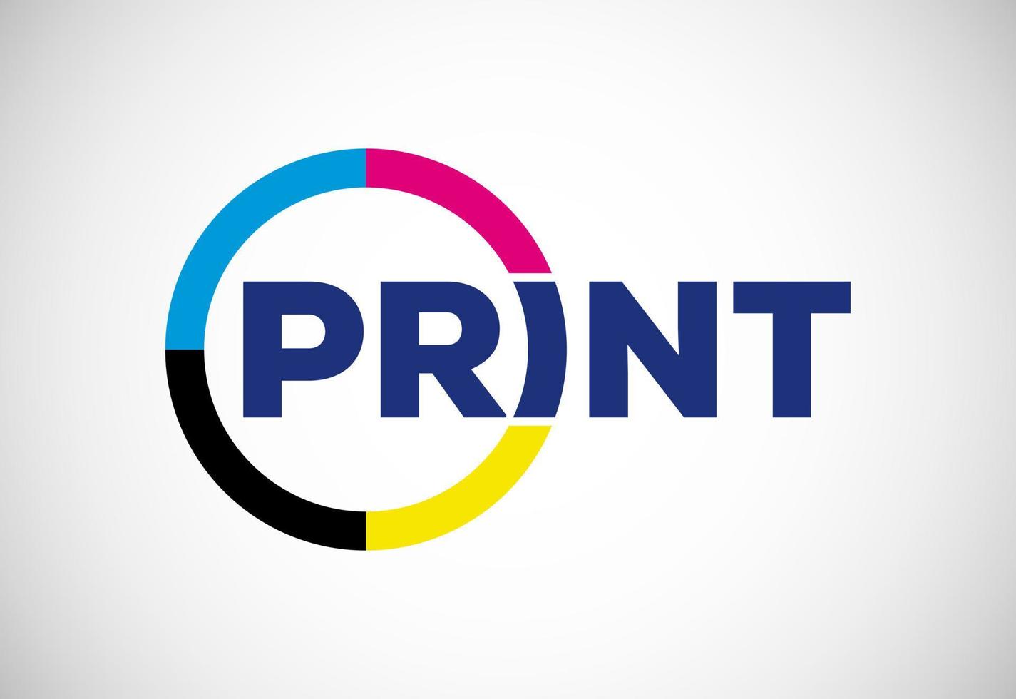 digital impresión logo diseño modelo. logo para impresión tienda polígrafo y impresión fábrica. vector ilustración.