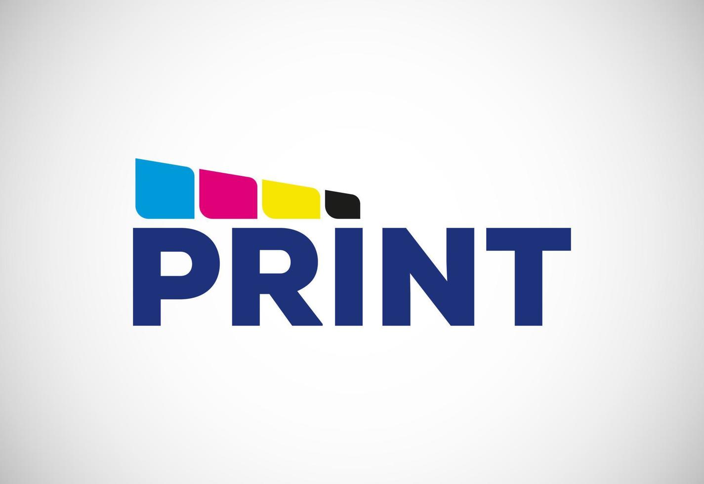 Digital printing logo design template. Logo for print shop polygraph