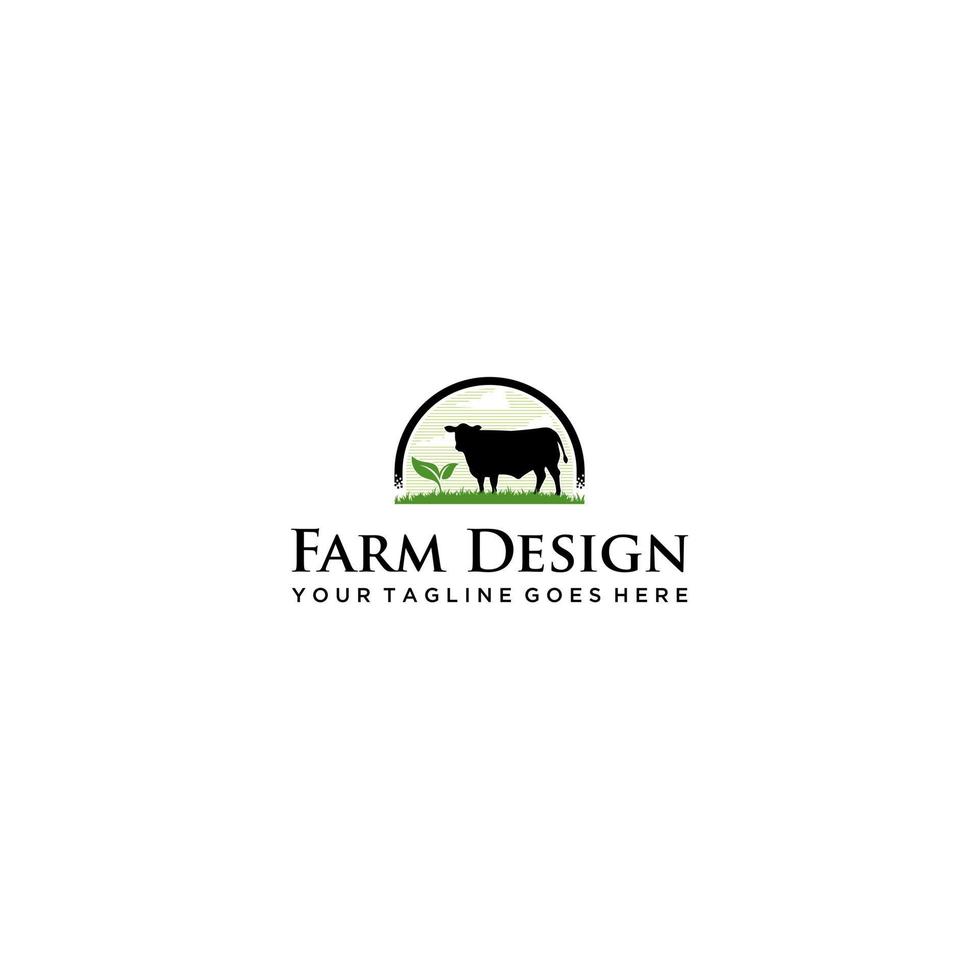Cattle logo design inspiration . vector
