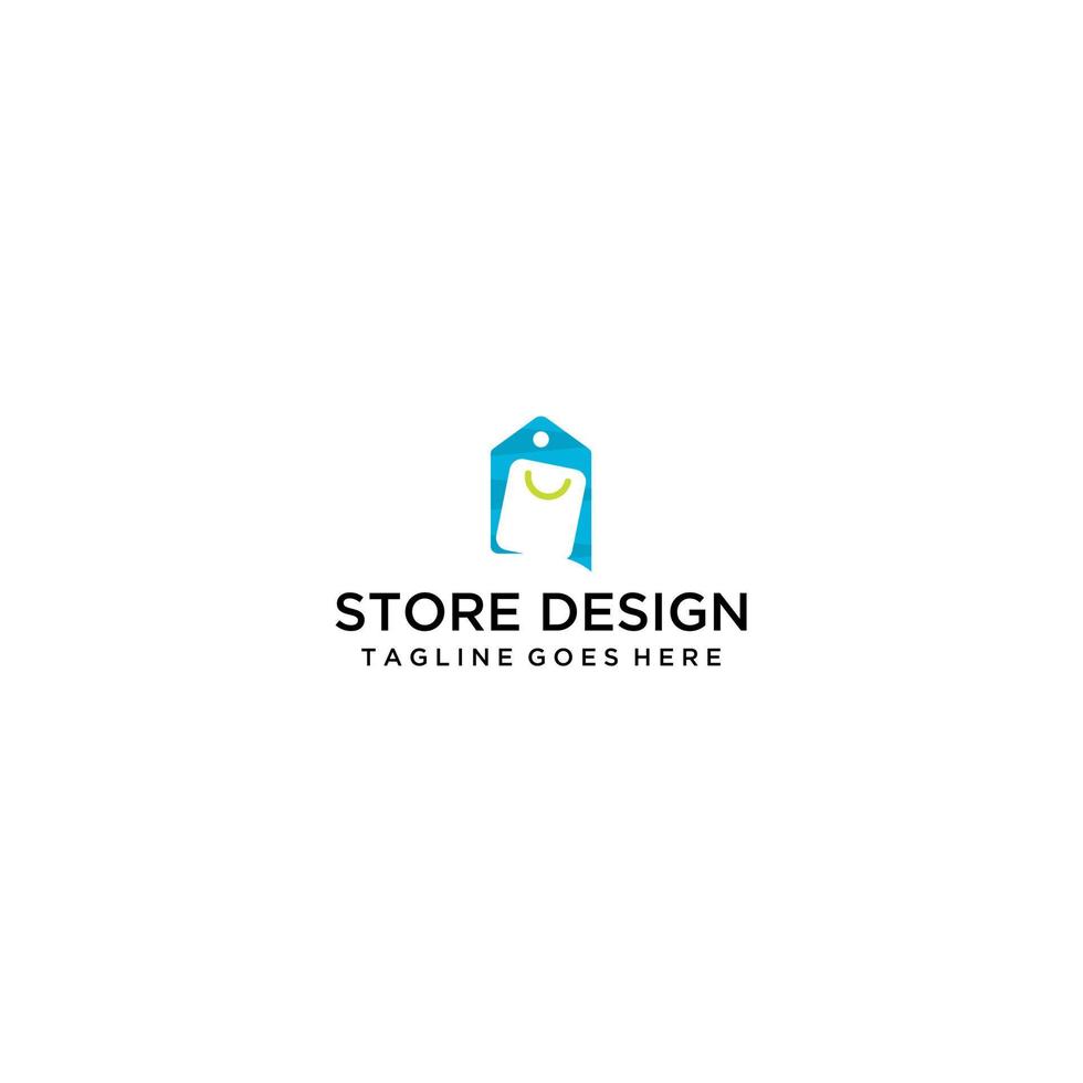 Shopping and discount logo design vector