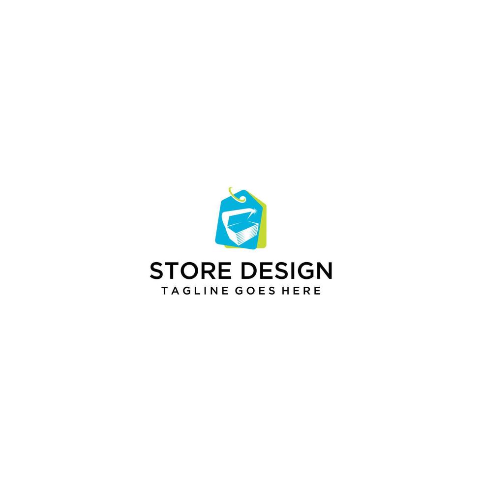 Shopping and discount logo design vector