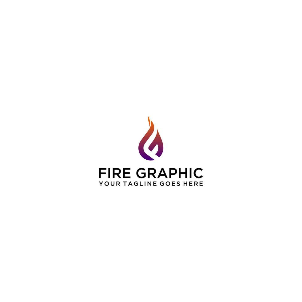 Letter FG fire vector logo design