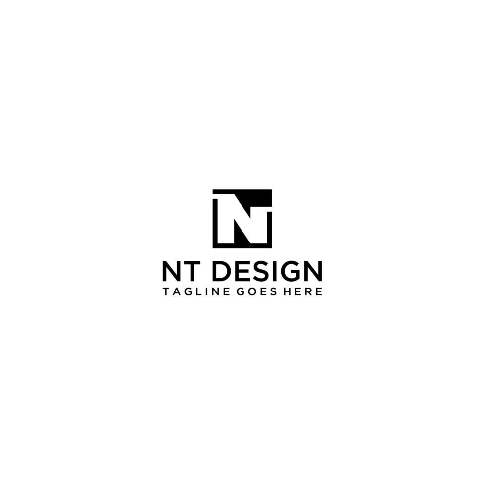 initial letter logo TN, logo template vector