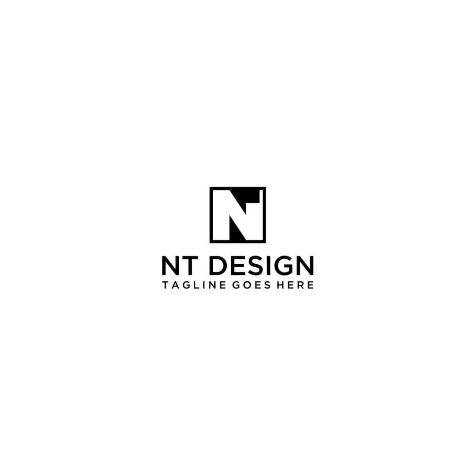 initial letter logo TN, logo template vector