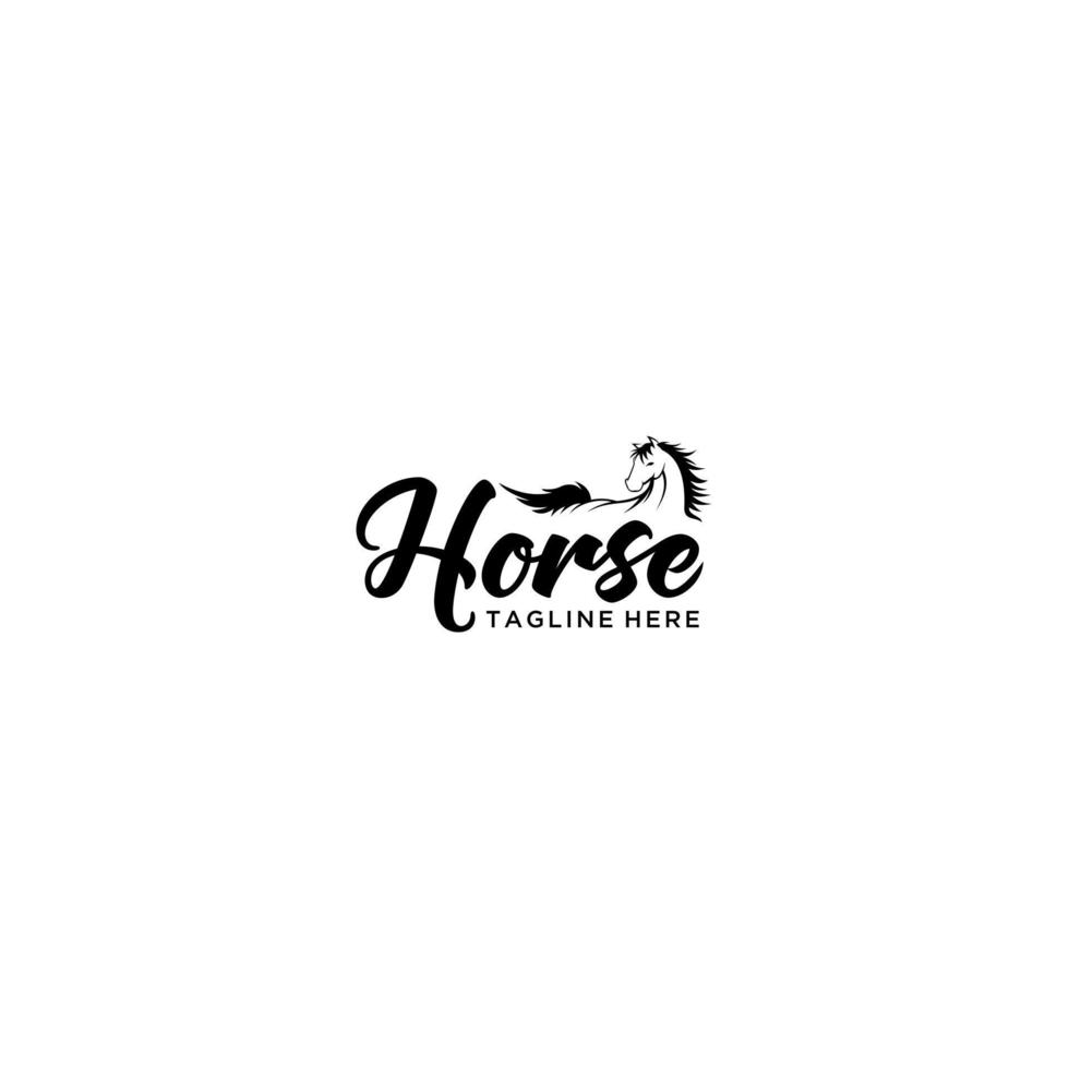 Horse Elegant Logo Symbol Vector, Simplicity Line Art Concept vector