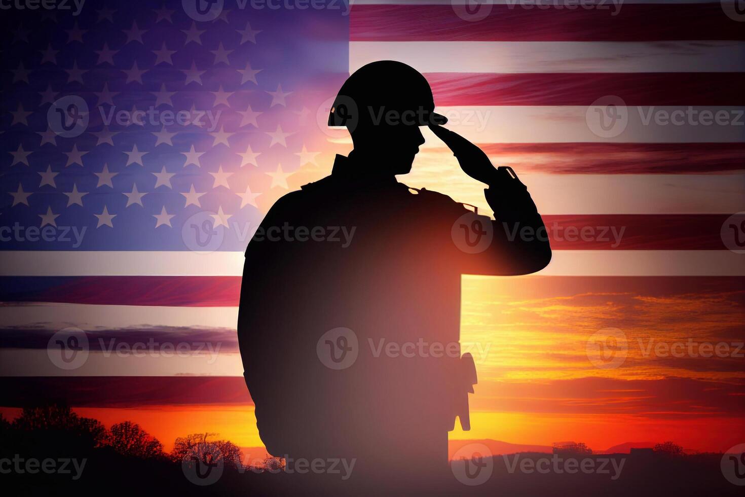 Memorial day. Remember and honor. illustration photo