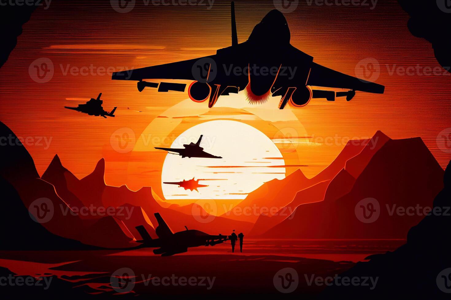 Ukrainian strategic jet fighters in sky special battle transport military equipment concept stop war against Ukraine. photo