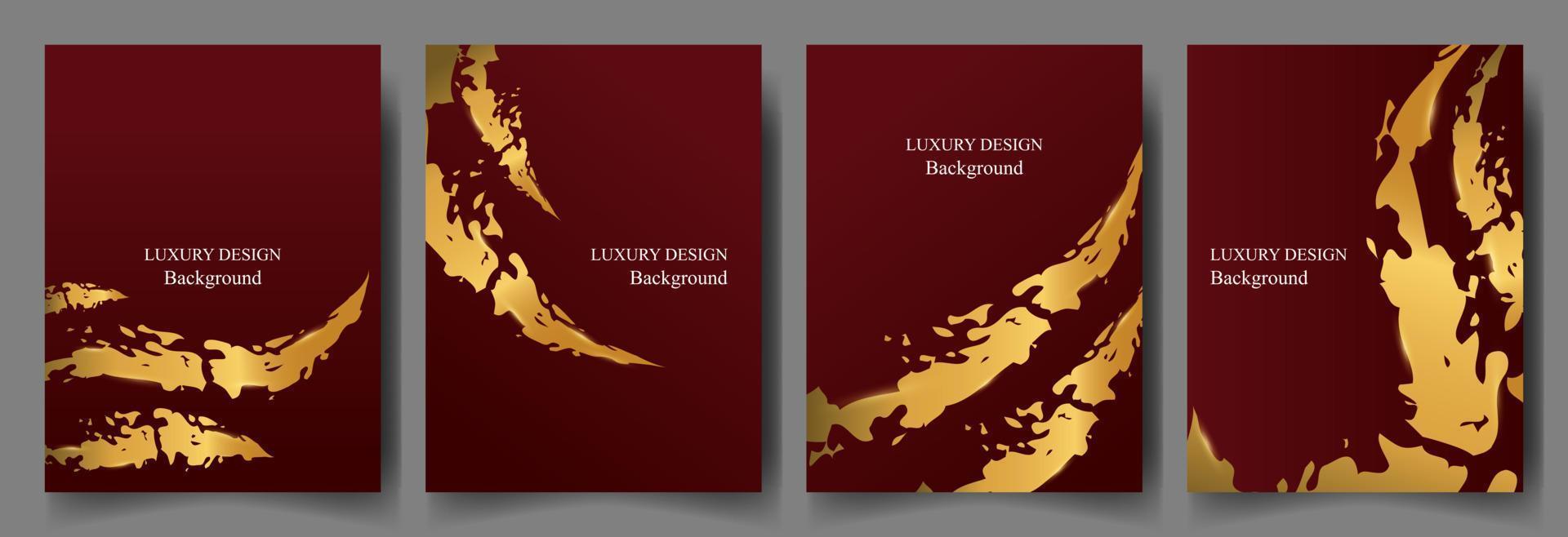 luxury set red and shiny gold vertical design background vector. luxury elegant theme vector