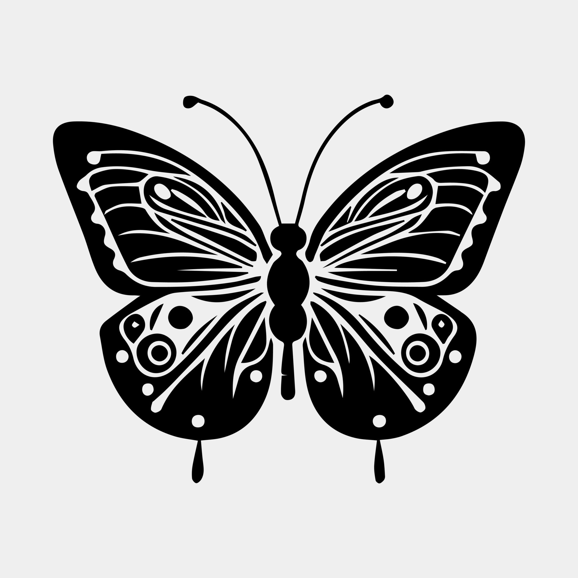 Big butterfly symbol icon. Simple illustration of big butterfly vector