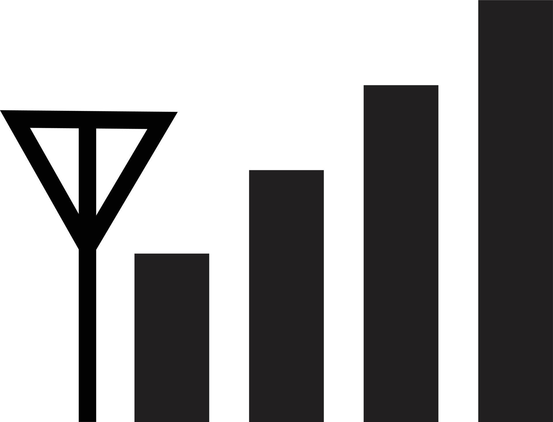 Signal bar icon vector isolated on white background 22192170 Vector Art