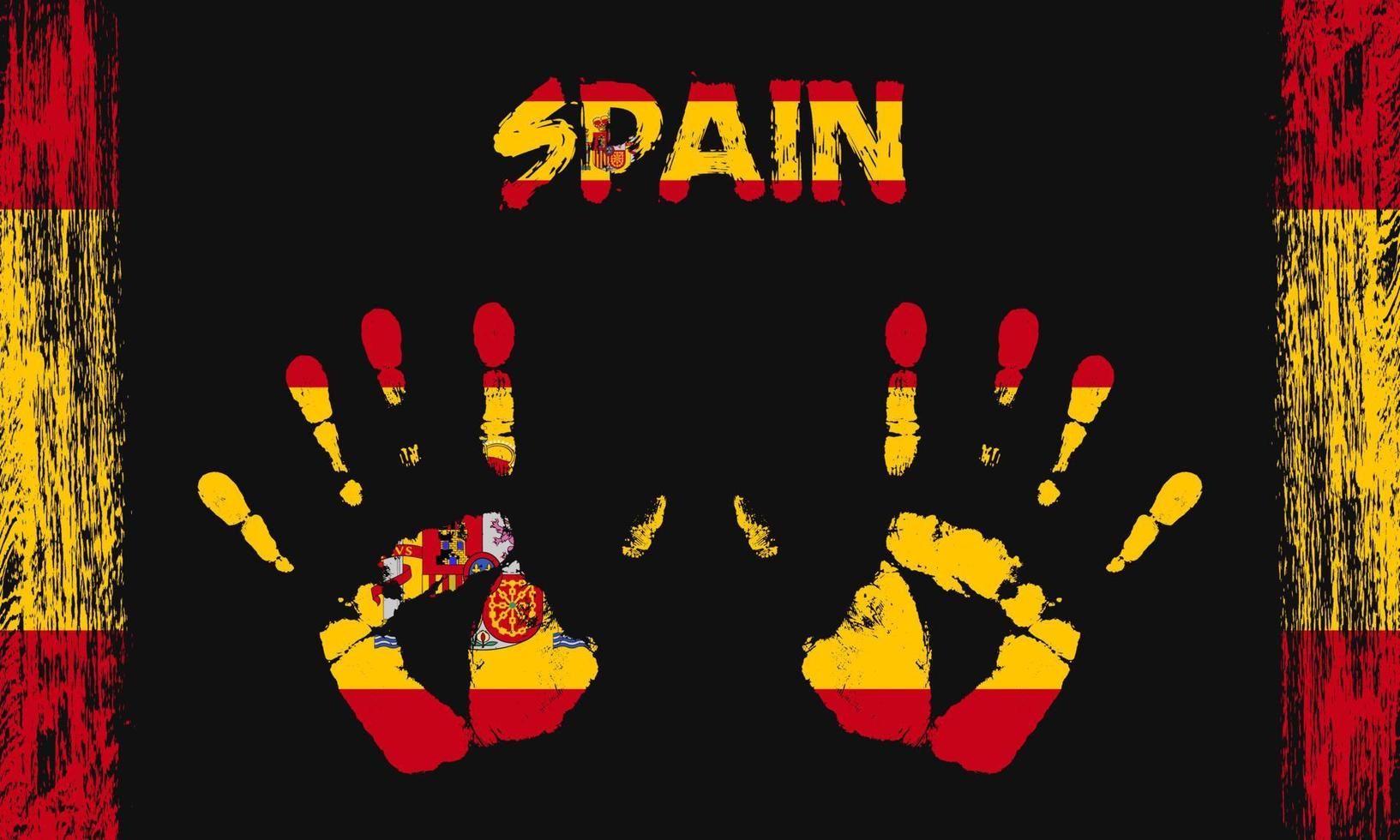 vector bandera de España con un palma