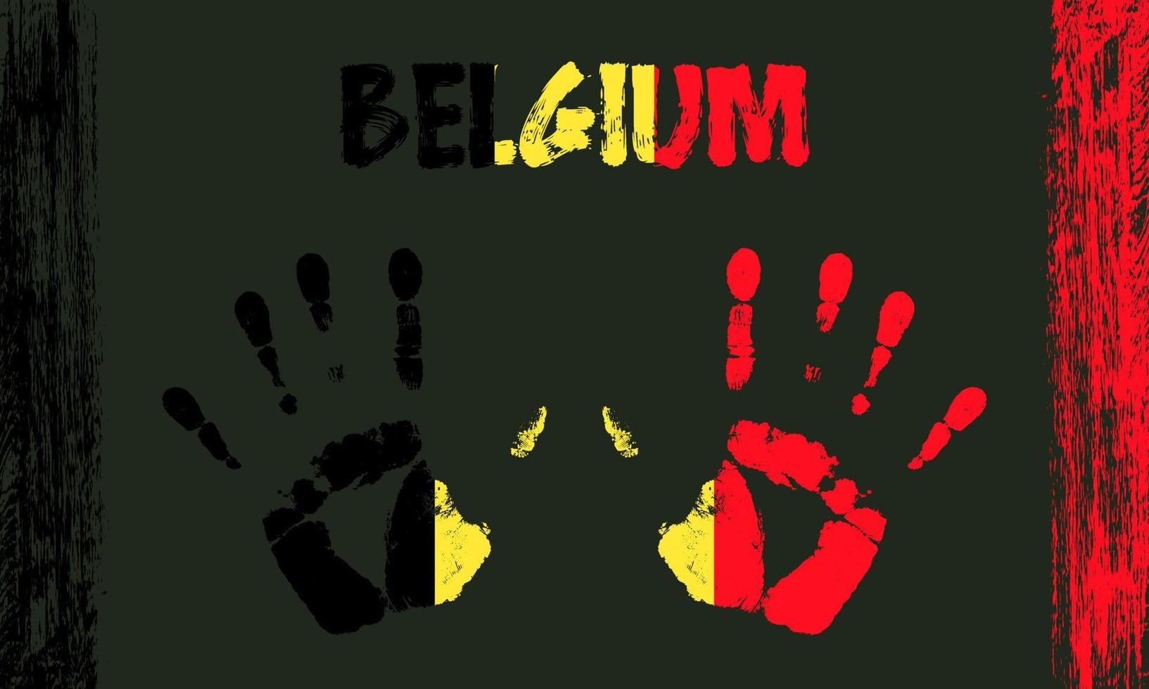 Vector flag of Belgium with a palm