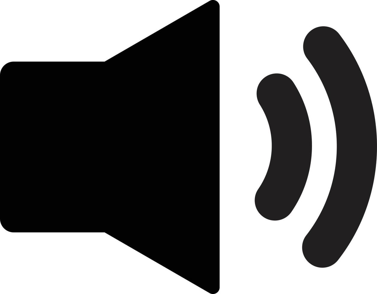 speaker volume icon vector . Audio speaker volume icon for apps and websites