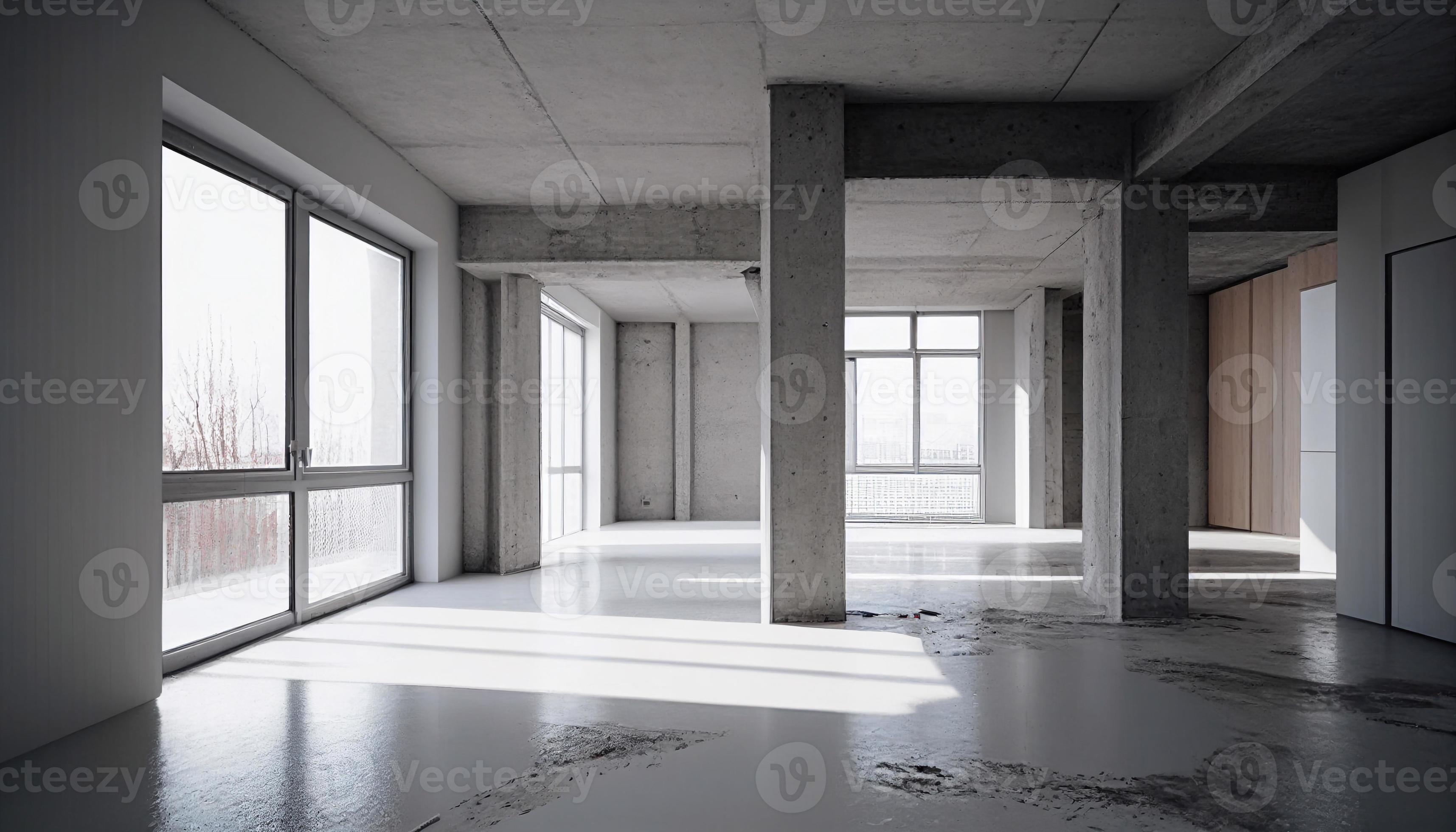 Empty Room Interior For Gallery Exhibition AI Showroom Interior With