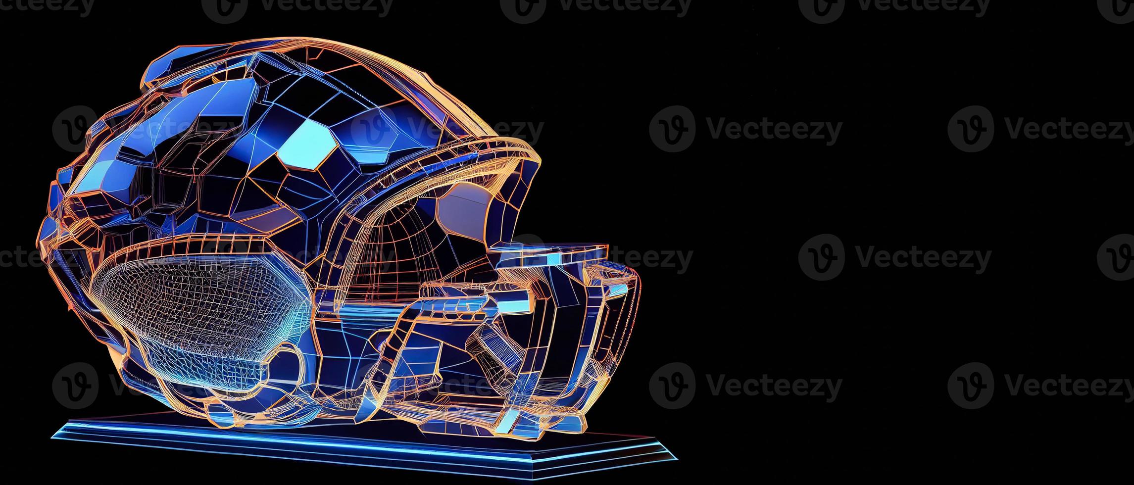 American football helmet illustration isolated - sport icon AI photo