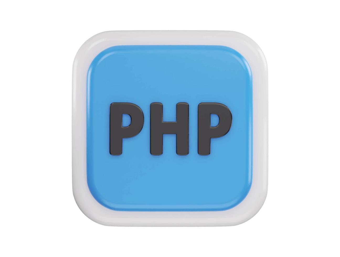 php programing icon 3d rendering vector illustration