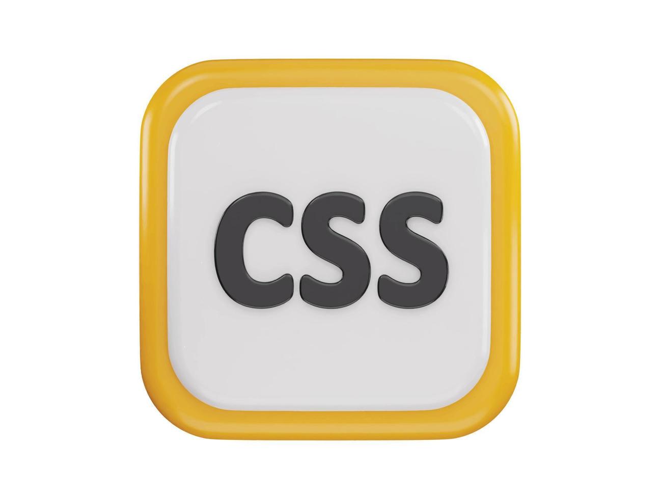 css programing icon 3d rendering vector illustration
