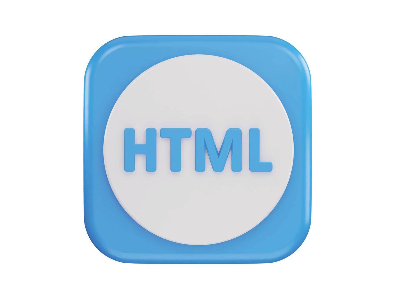 html programing icon 3d rendering vector illustration