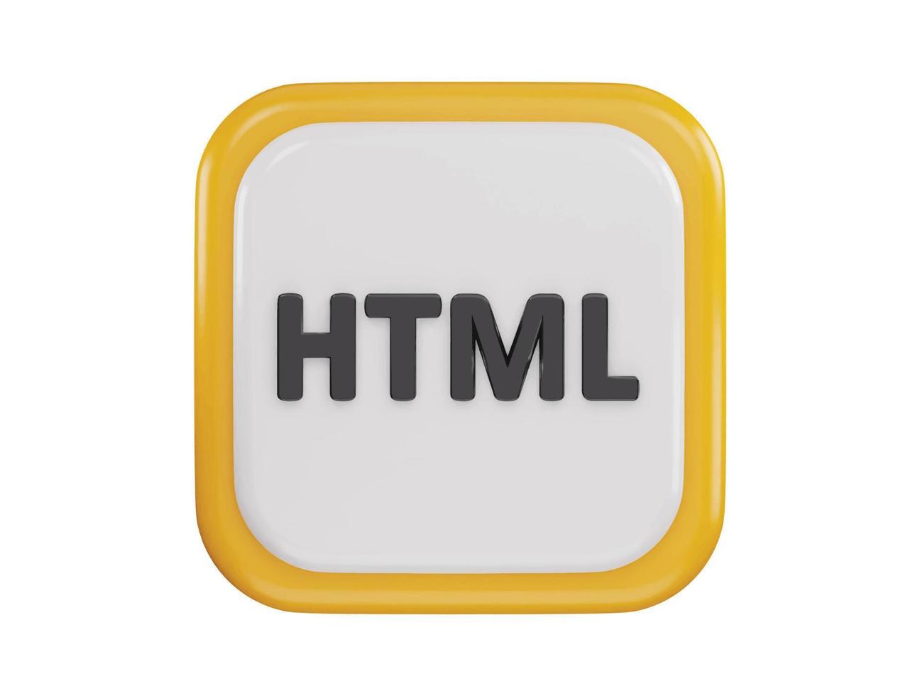 html programación icono 3d representación vector ilustración