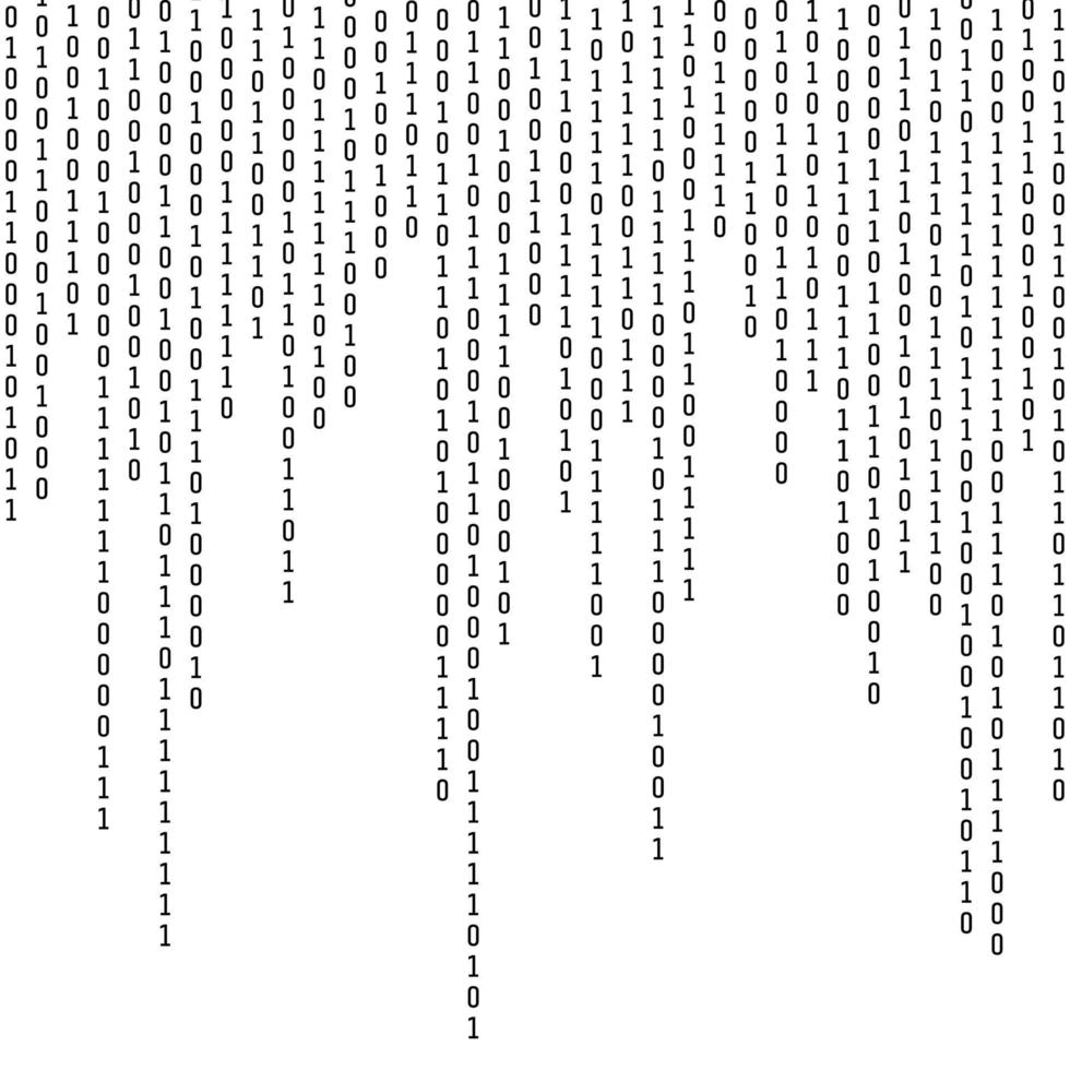 Binary coding. Computer digital information. Encryption and machine algorithms. Vector illustration isolated on white background