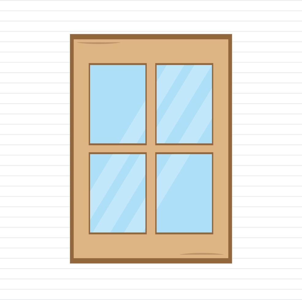 Double hung window vector illustration