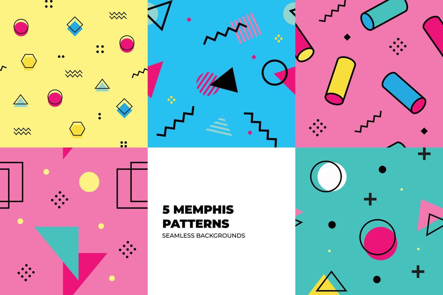 Memphis Background Set vector