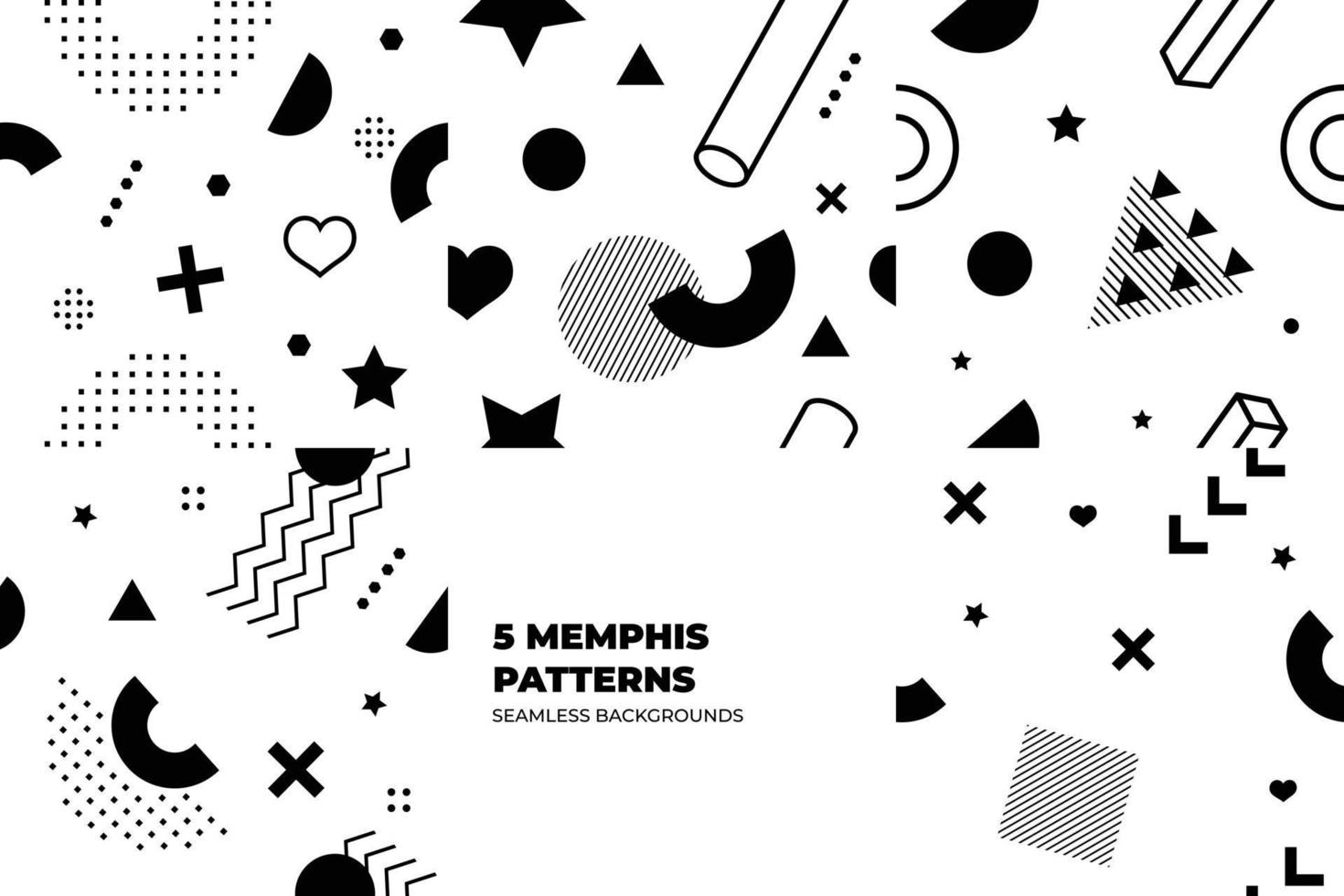 Memphis Background Set vector