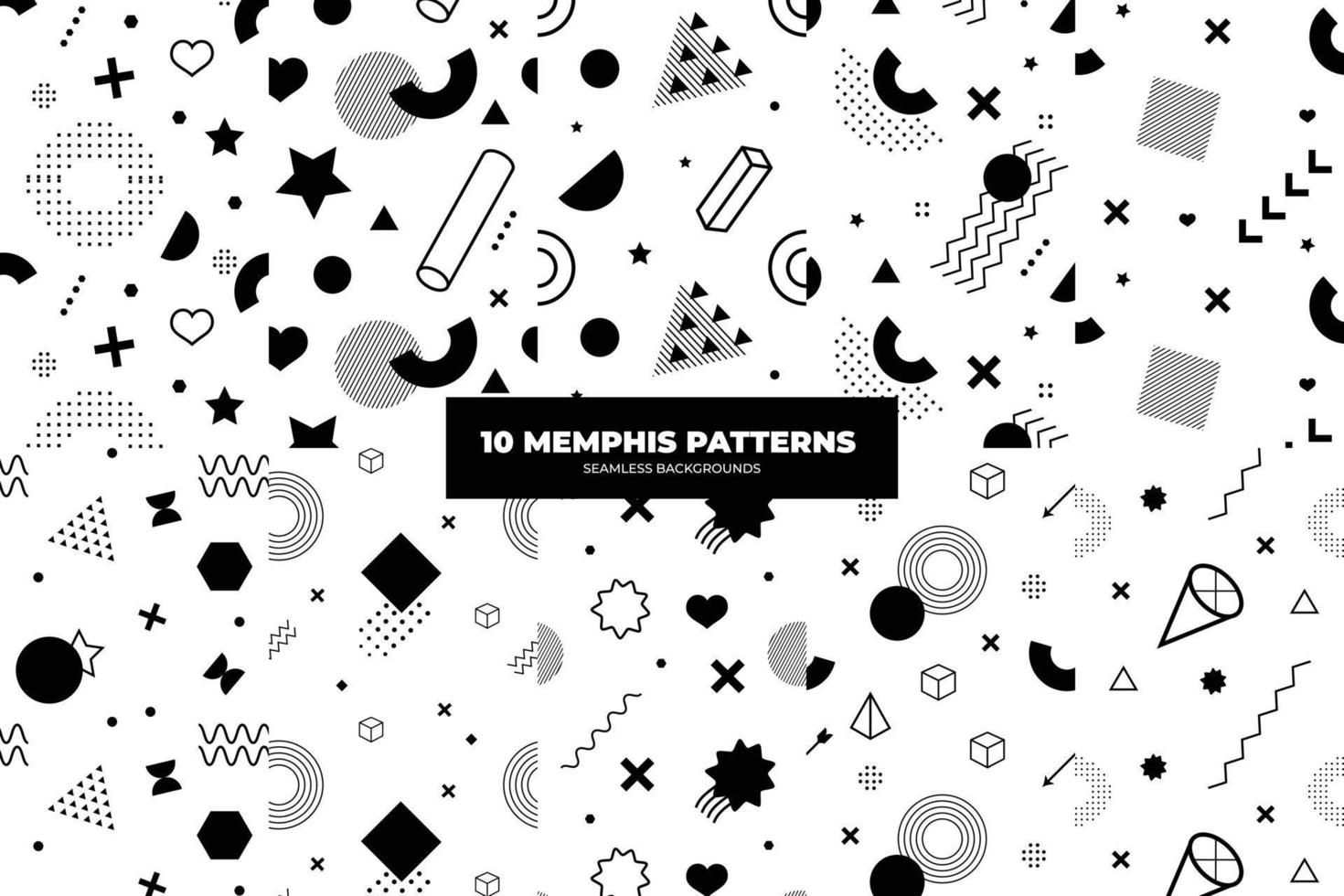 Memphis Background Set vector
