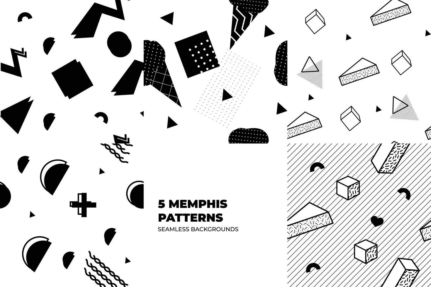 Monochrome Background Set vector